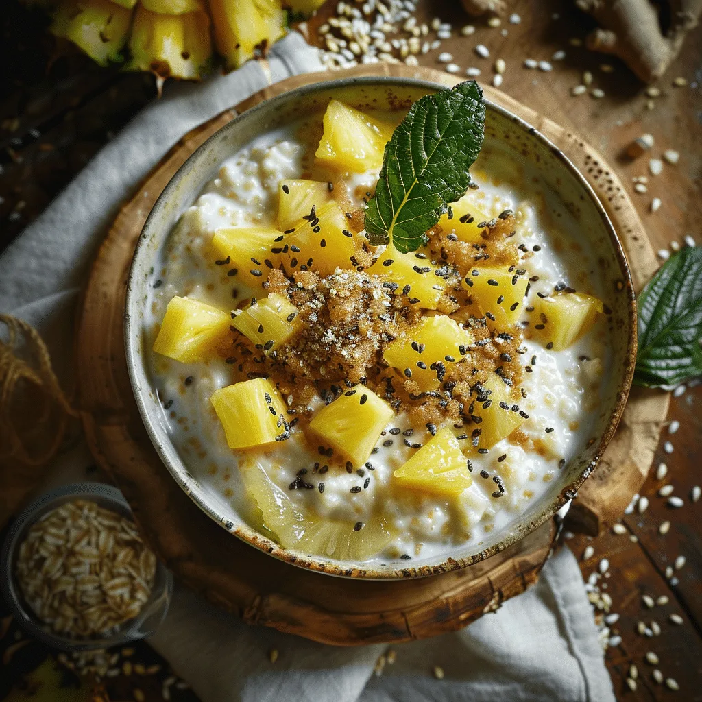 Pineapple Ginger Coconut Porridge Recipe
