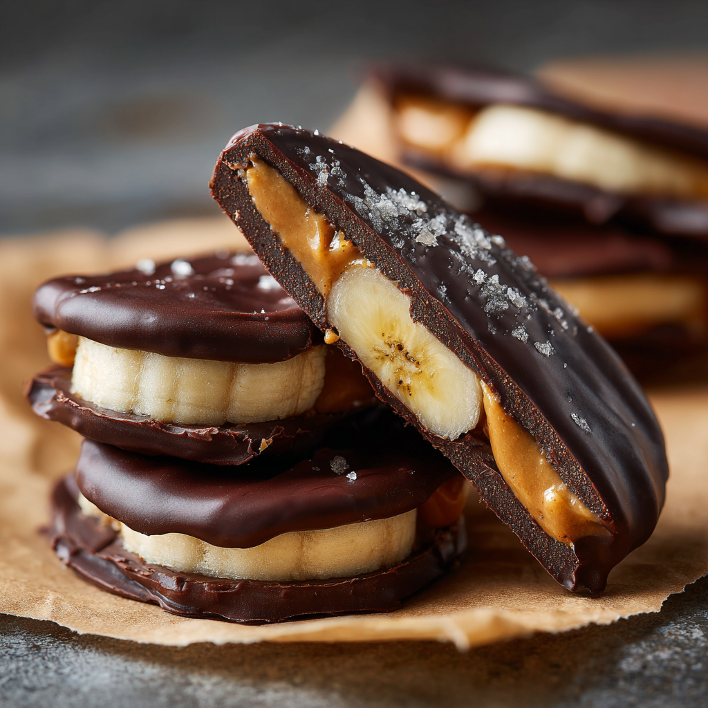 Frozen Banana Snickers Bites 🍌🍫 Recipe