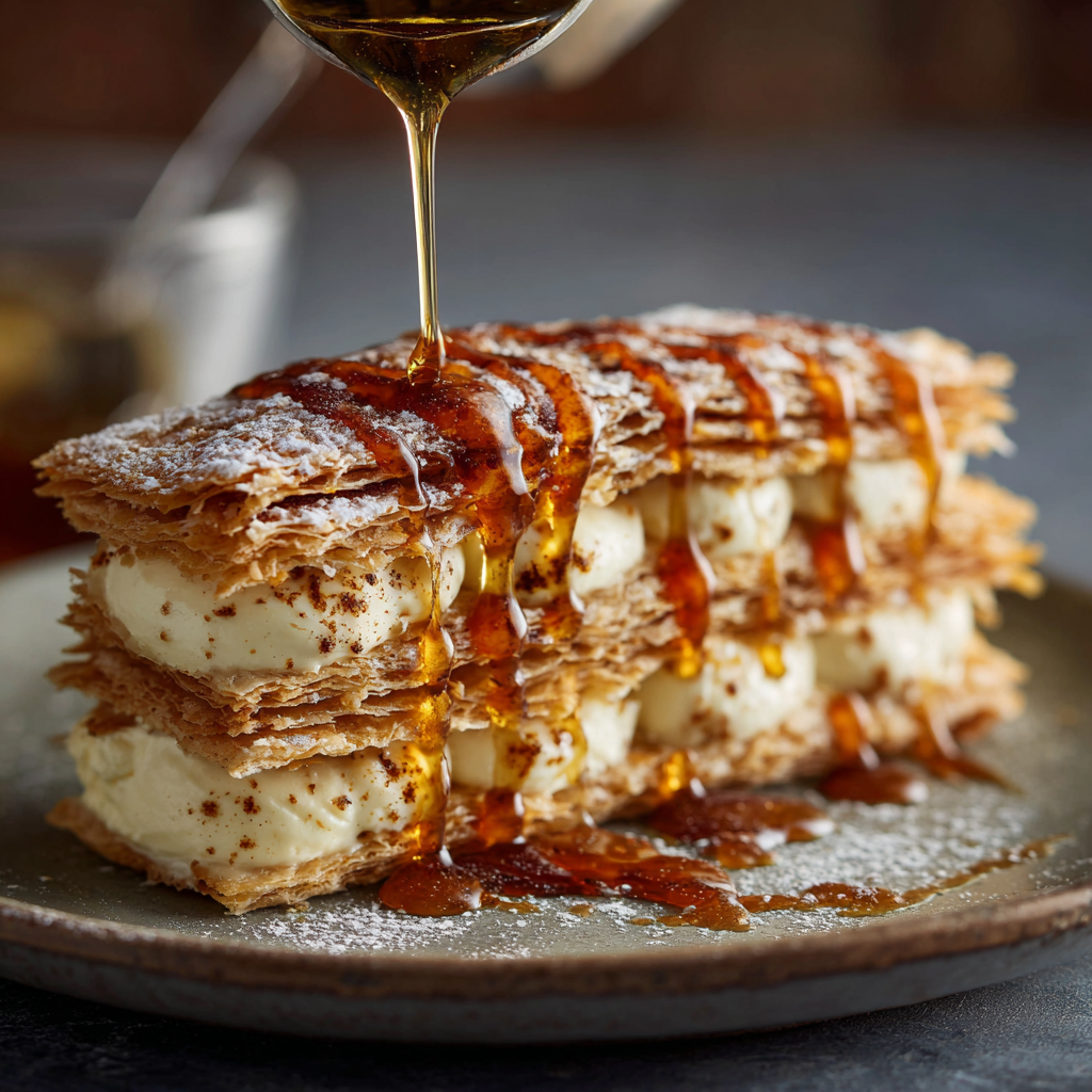 Vanilla Bean Mille-Feuille with Caramelized Layers Recipe