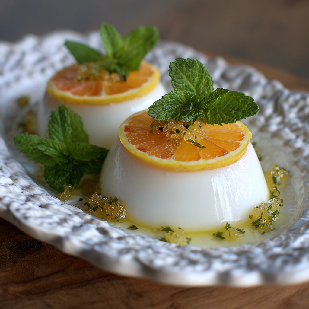 Lemon Verbena Panna Cotta with Citrus Gel Recipe