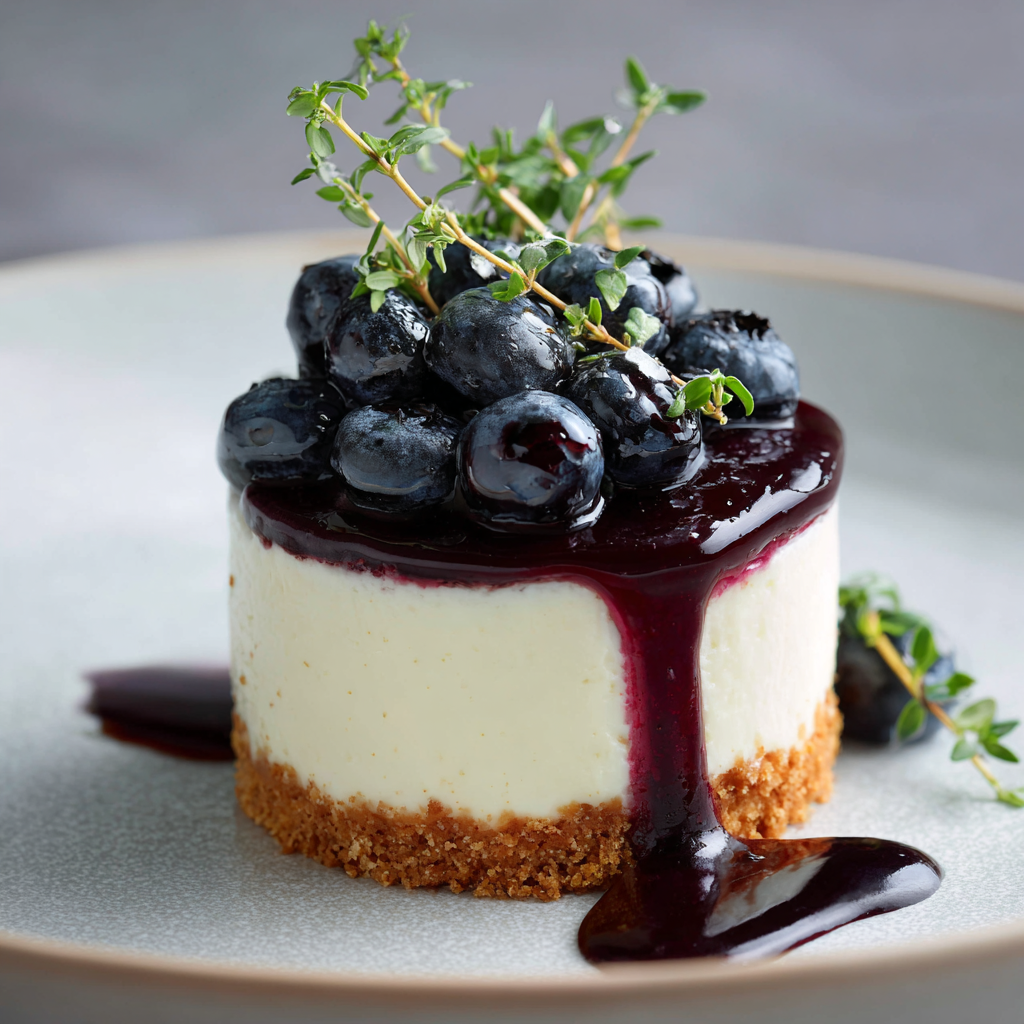 Blueberry Thyme Cheesecake Cylinder Recipe