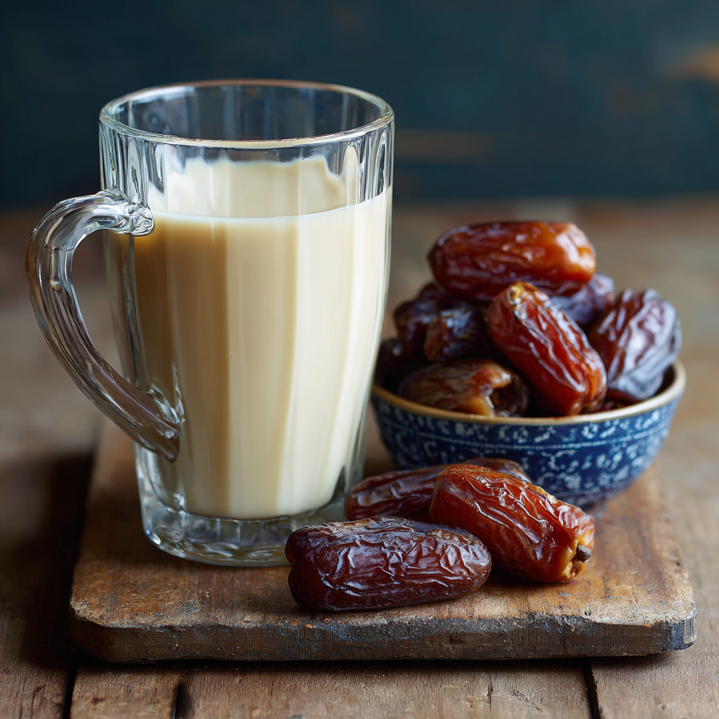 Dates and Milk Drink Recipe - Recipe Image