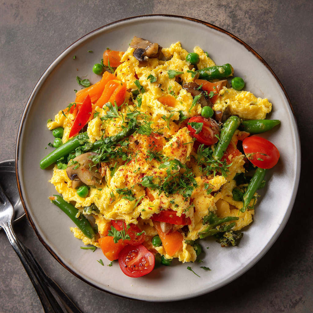 Scrambled Eggs with Vegetables