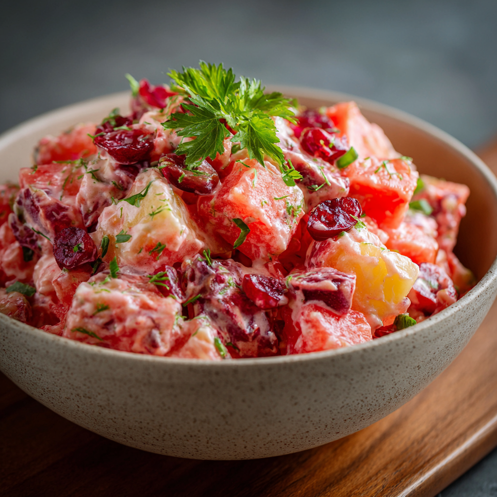 Watermelon Cranberry Potato Salad Recipe - Recipe Image