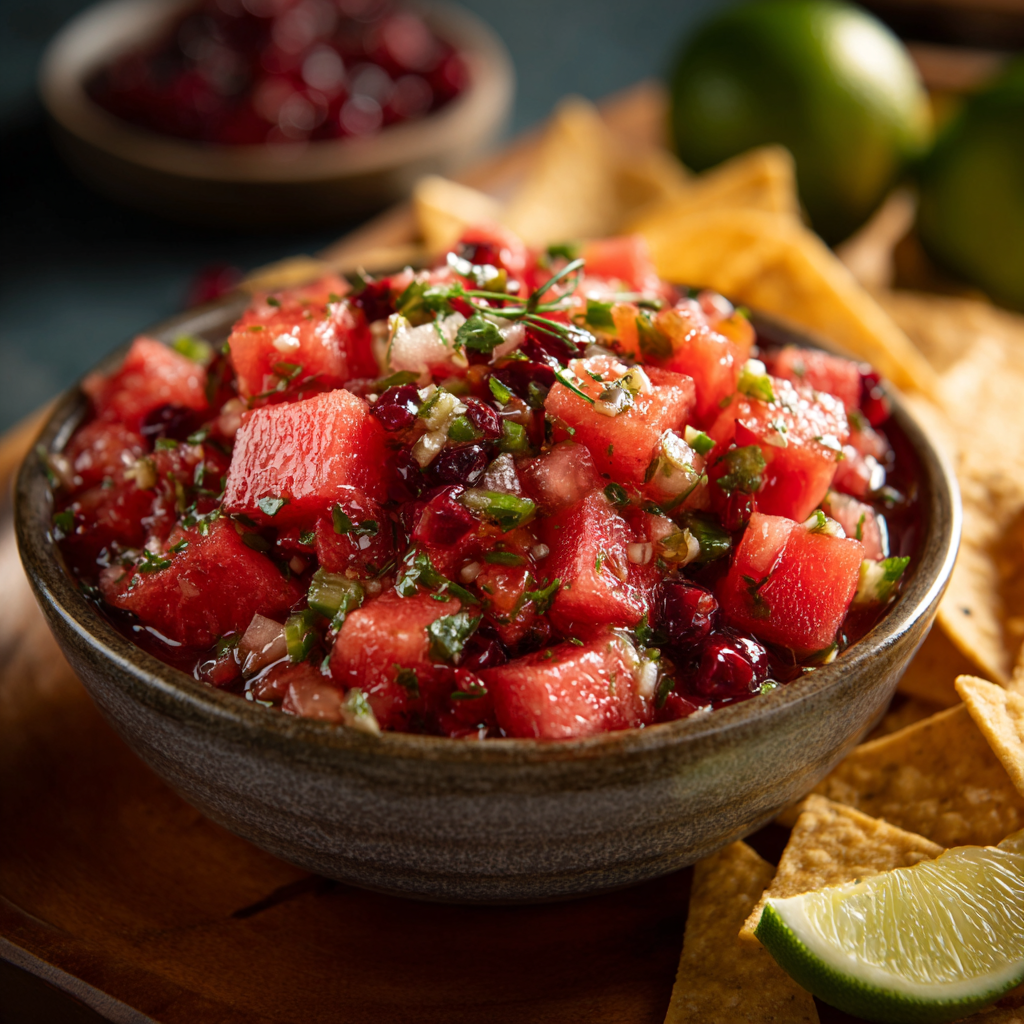 Watermelon Cranberry Salsa Recipe - Recipe Image