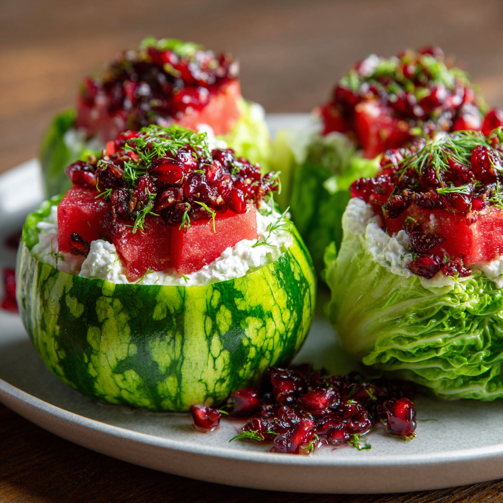 Watermelon Cranberry Stuffed Lettuce Recipe