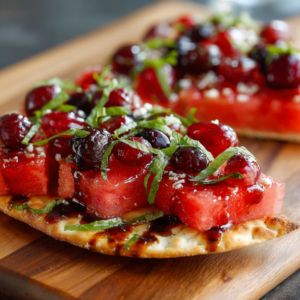 Watermelon Cranberry Flatbread Recipe