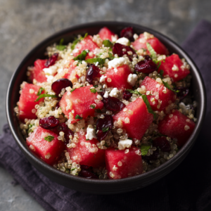 Watermelon Cranberry Quinoa Salad Recipe