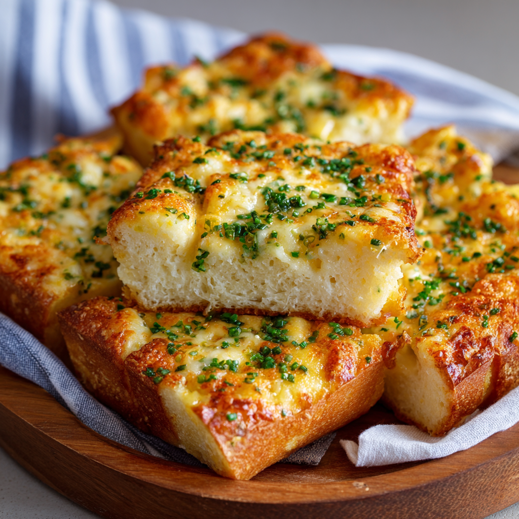Korean Garlic Cheese Bread Recipe - Recipe Image
