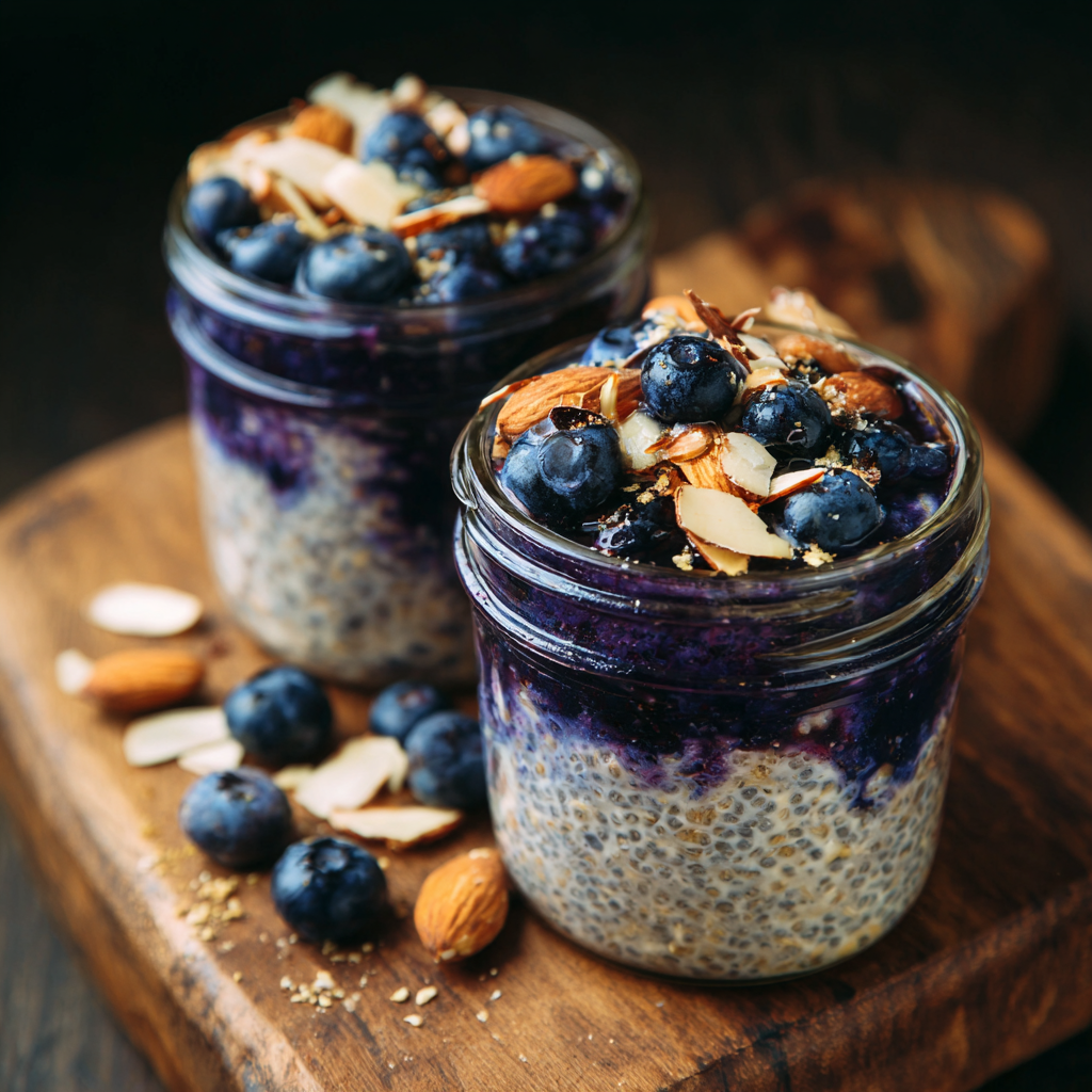Blueberry Overnight Oats (Gluten-Free) Recipe - Recipe Image