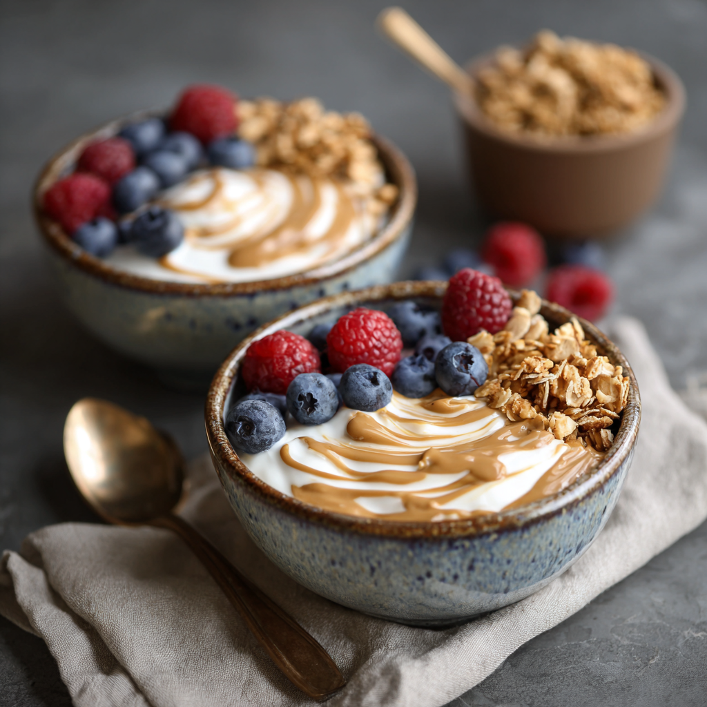 Peanut Butter Yogurt Bowls & Pots Recipe
