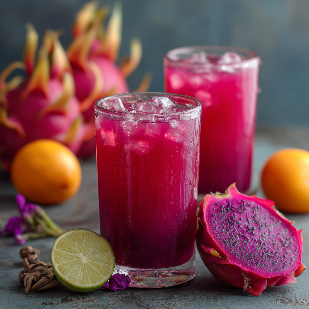 Dragon Fruit Sunrise Juice Recipe