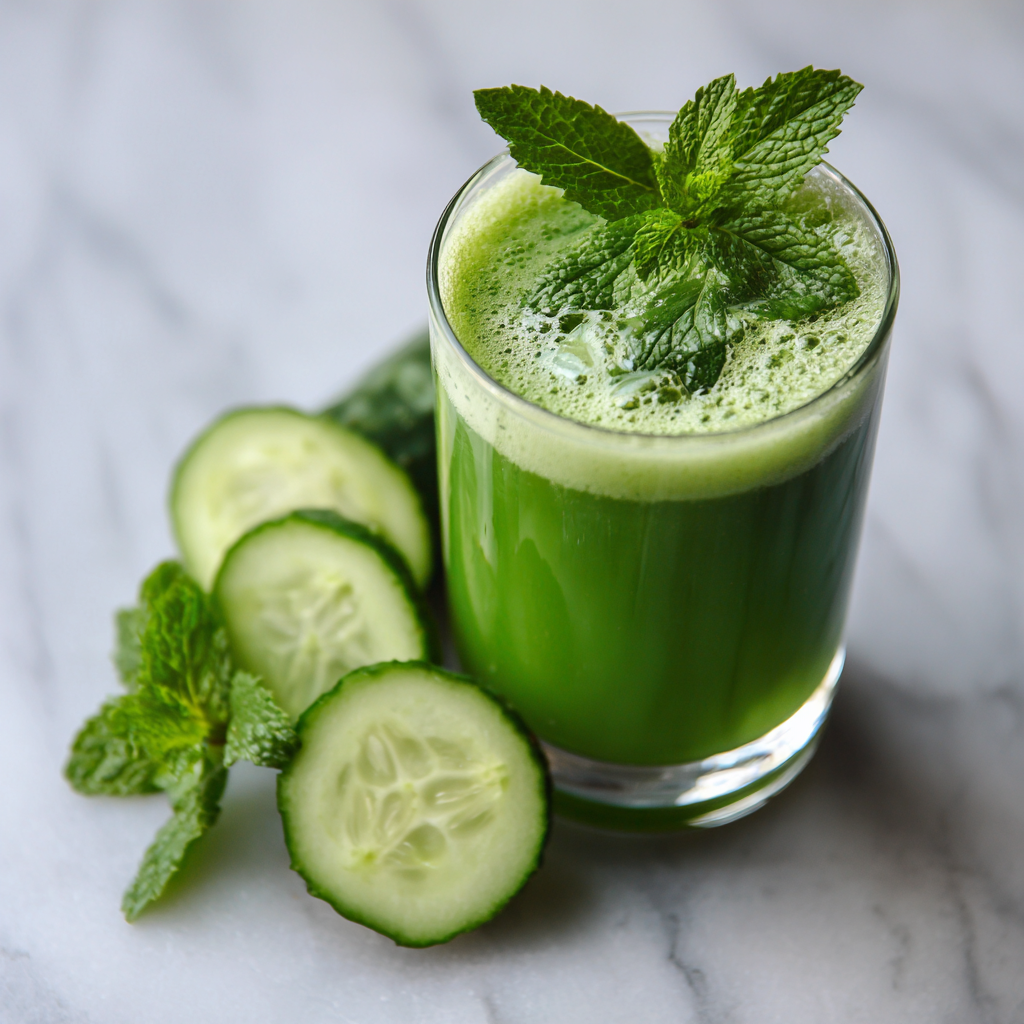 Cucumber Mint Detox Juice Recipe