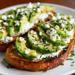 Avocado Feta Toast Recipe