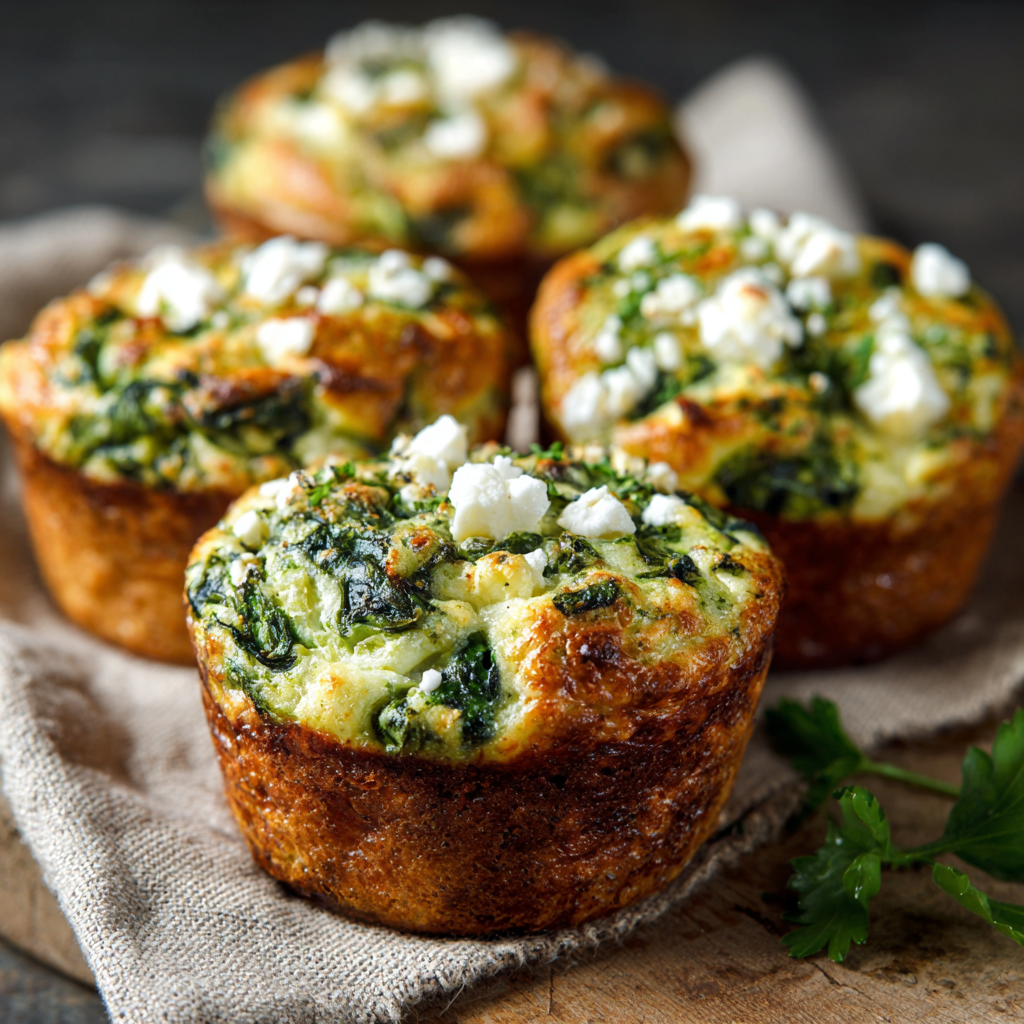 Spinach Feta Breakfast Muffins Recipe