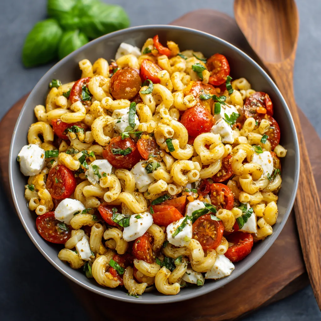 Caprese Pasta Salad Recipe 2 Caprese Pasta Salad Recipe - Recipe Image