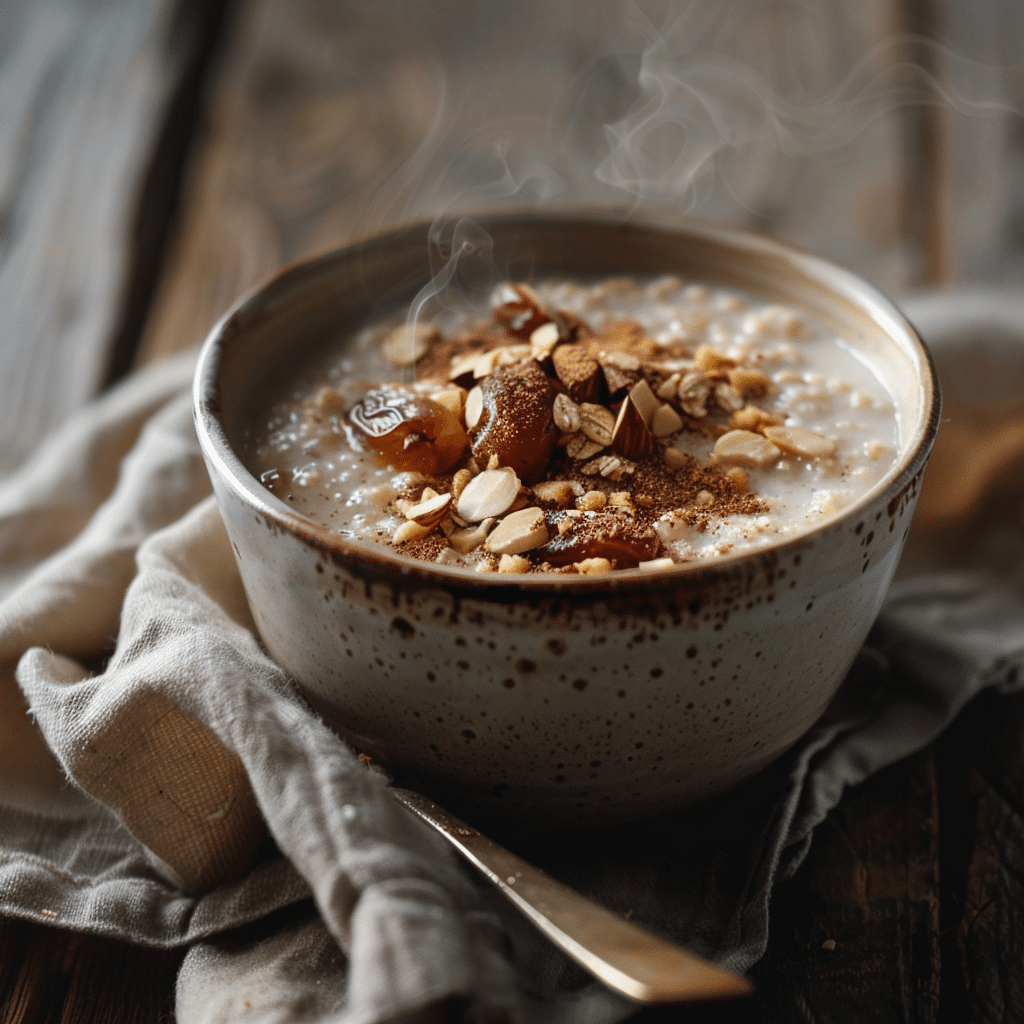 Almond Date Cinnamon Oatmeal Recipe - Recipe Image