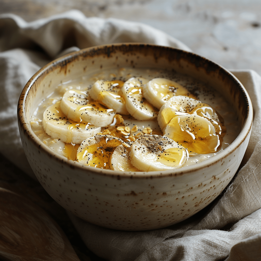 Banana Tahini Honey Porridge Recipe - Recipe Image