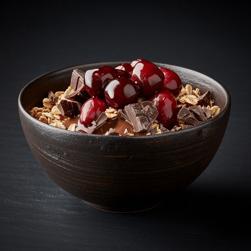 Dark Chocolate Cherry Oat Bowl Recipe - Recipe Image