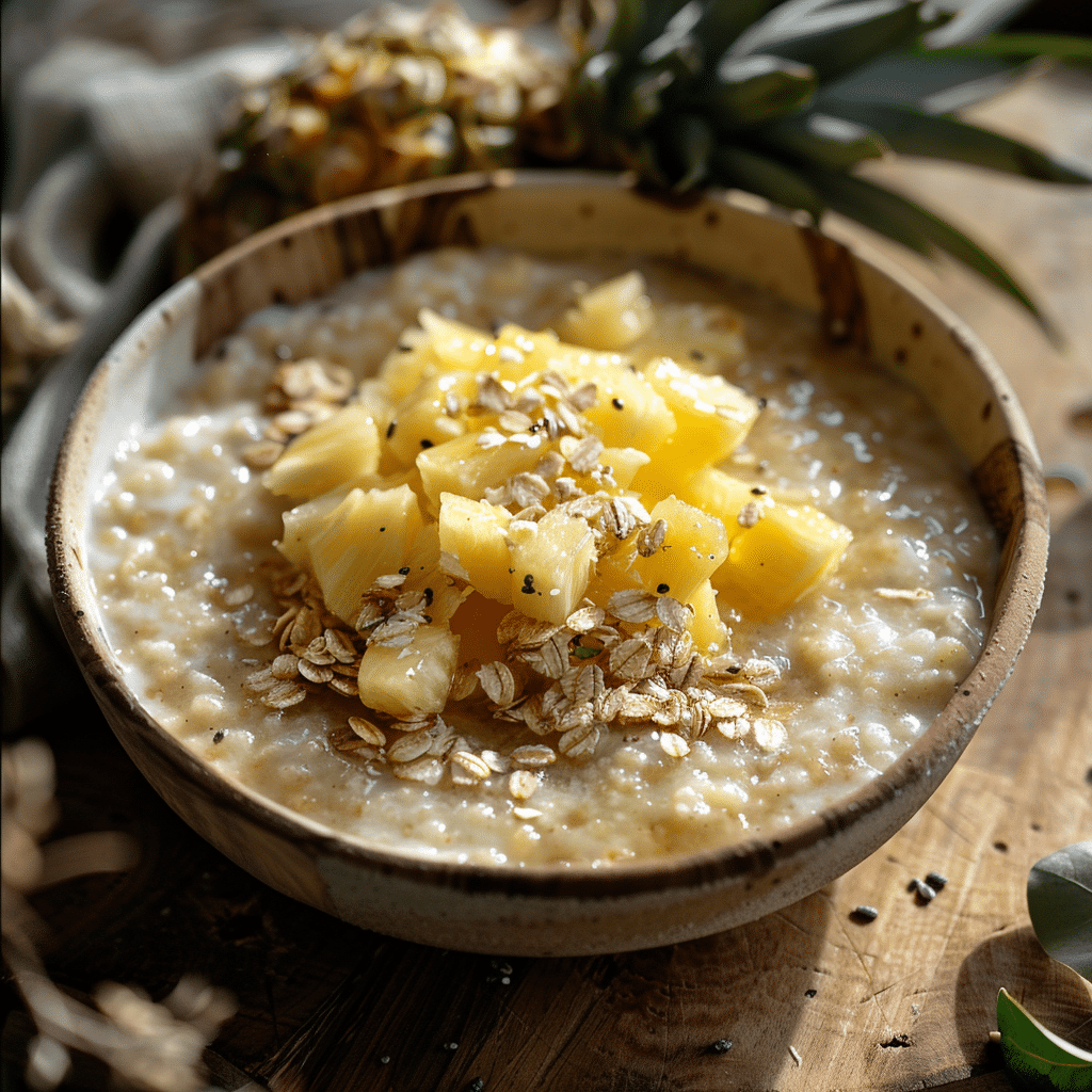 Pineapple Ginger Coconut Porridge Recipe - Recipe Image