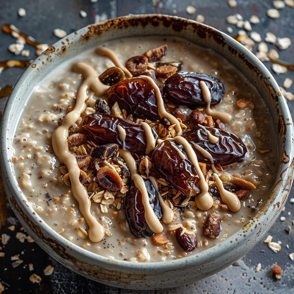 Date Tahini Oat Cream Bowl Recipe - Recipe Image