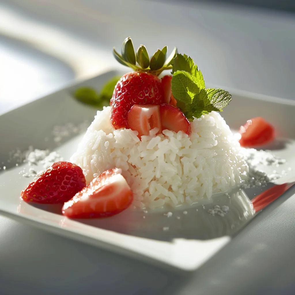 Strawberry Coconut Rice Velvet Recipe 3 Strawberry Coconut Rice Velvet Recipe - Recipe Image