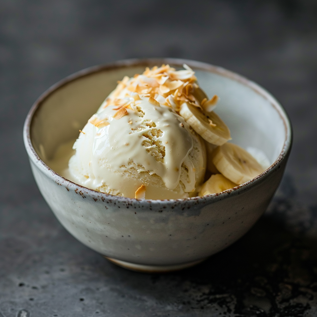Tropical Banana Coconut Ice Cream Recipe - Recipe Image