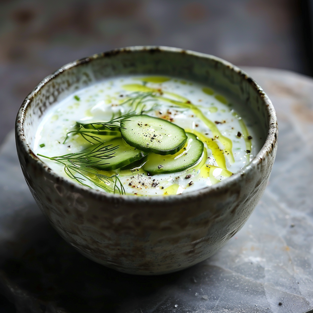 Cucumber Yogurt Cold Soup Recipe - Recipe Image