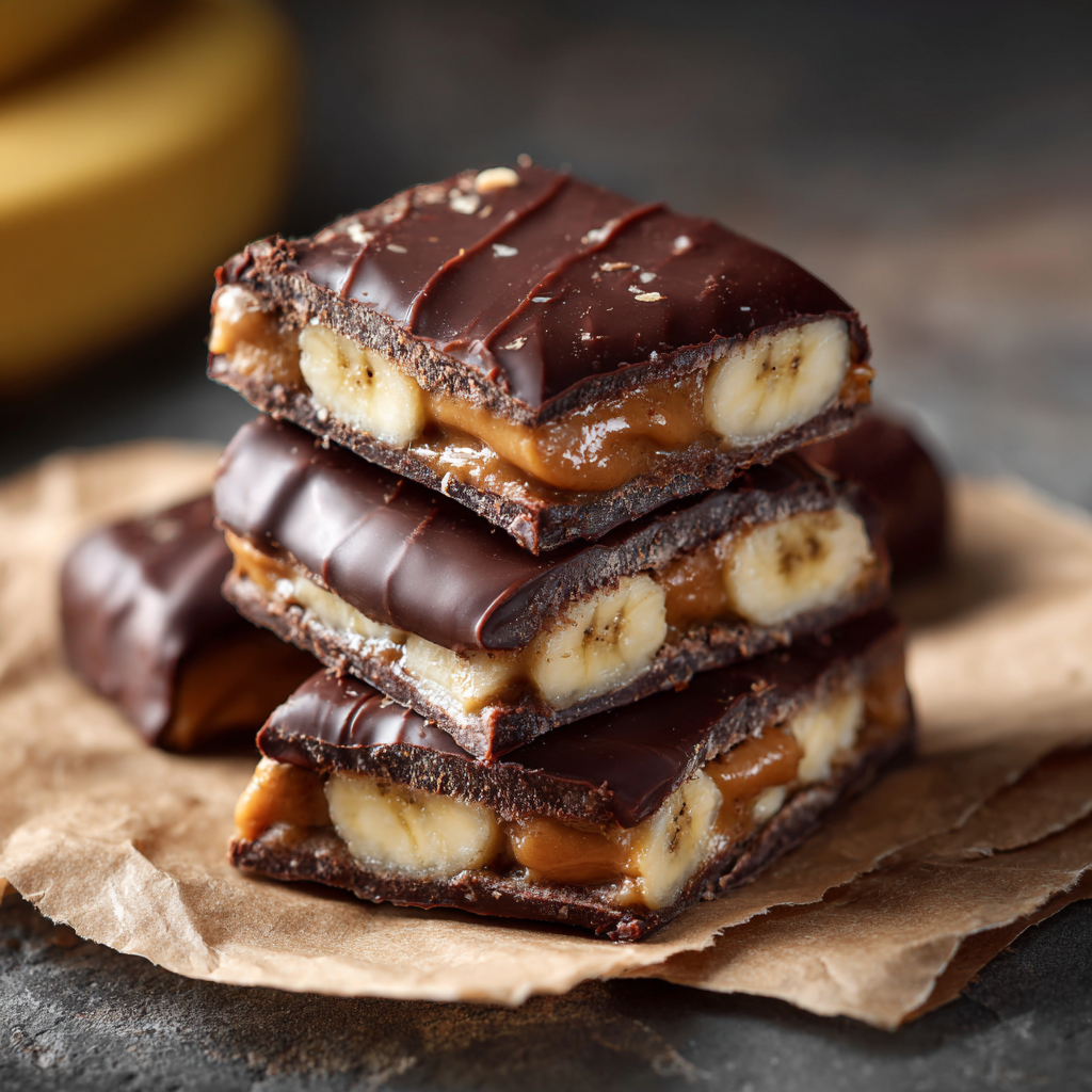 Frozen Banana Snickers Bites 🍌🍫 Recipe - Recipe Image