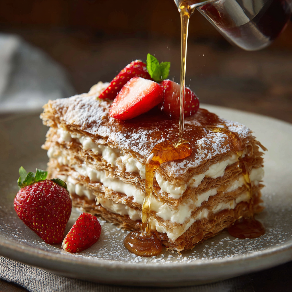 Vanilla Bean Mille-Feuille with Caramelized Layers Recipe - Recipe Image