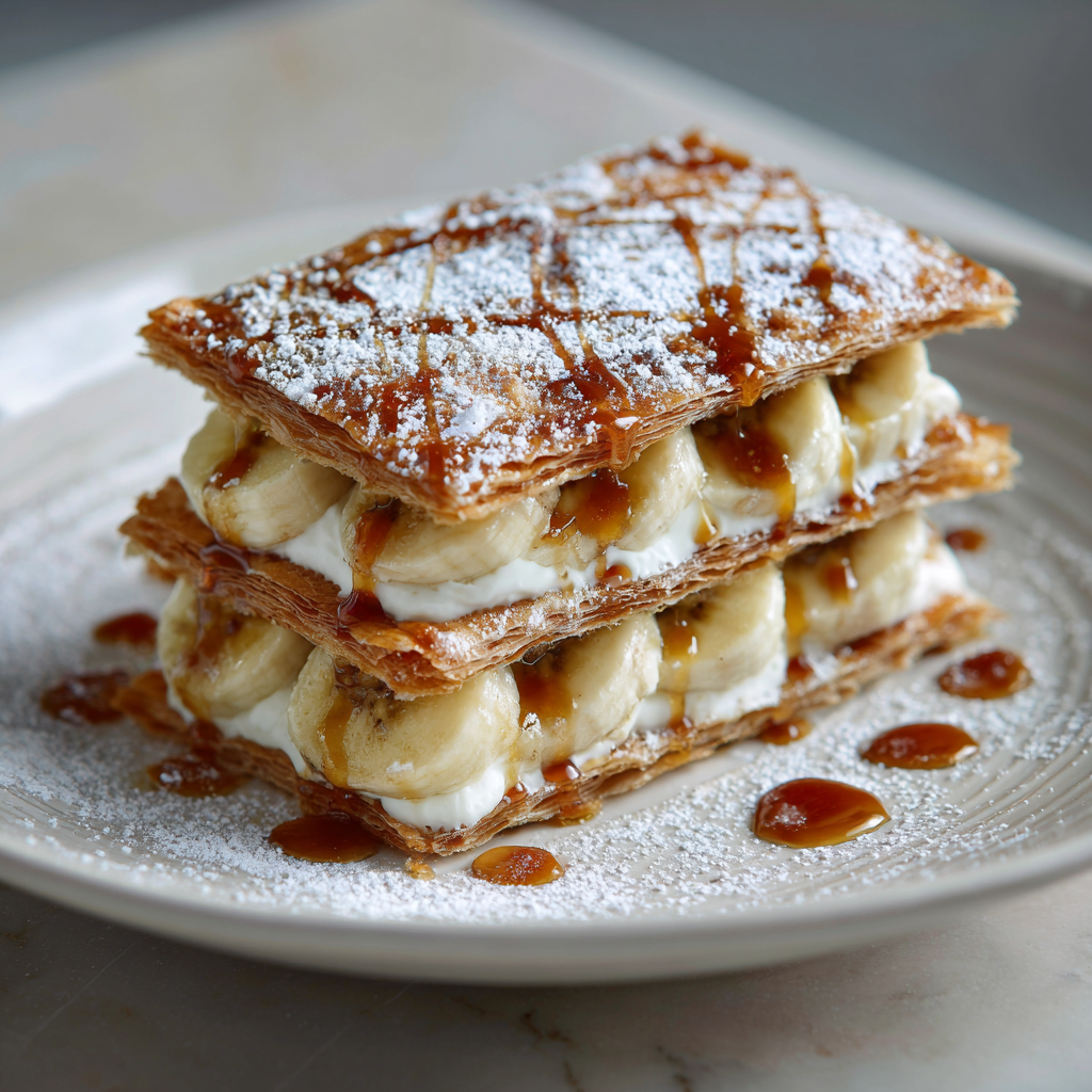 Caramelized Banana Mille-Feuille Recipe 2 Caramelized Banana Mille-Feuille Recipe - Recipe Image