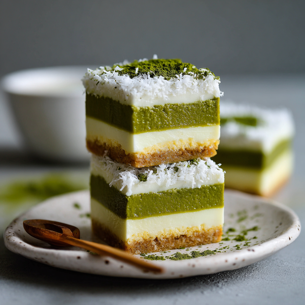 Iced Matcha Coconut Layers Recipe - Recipe Image