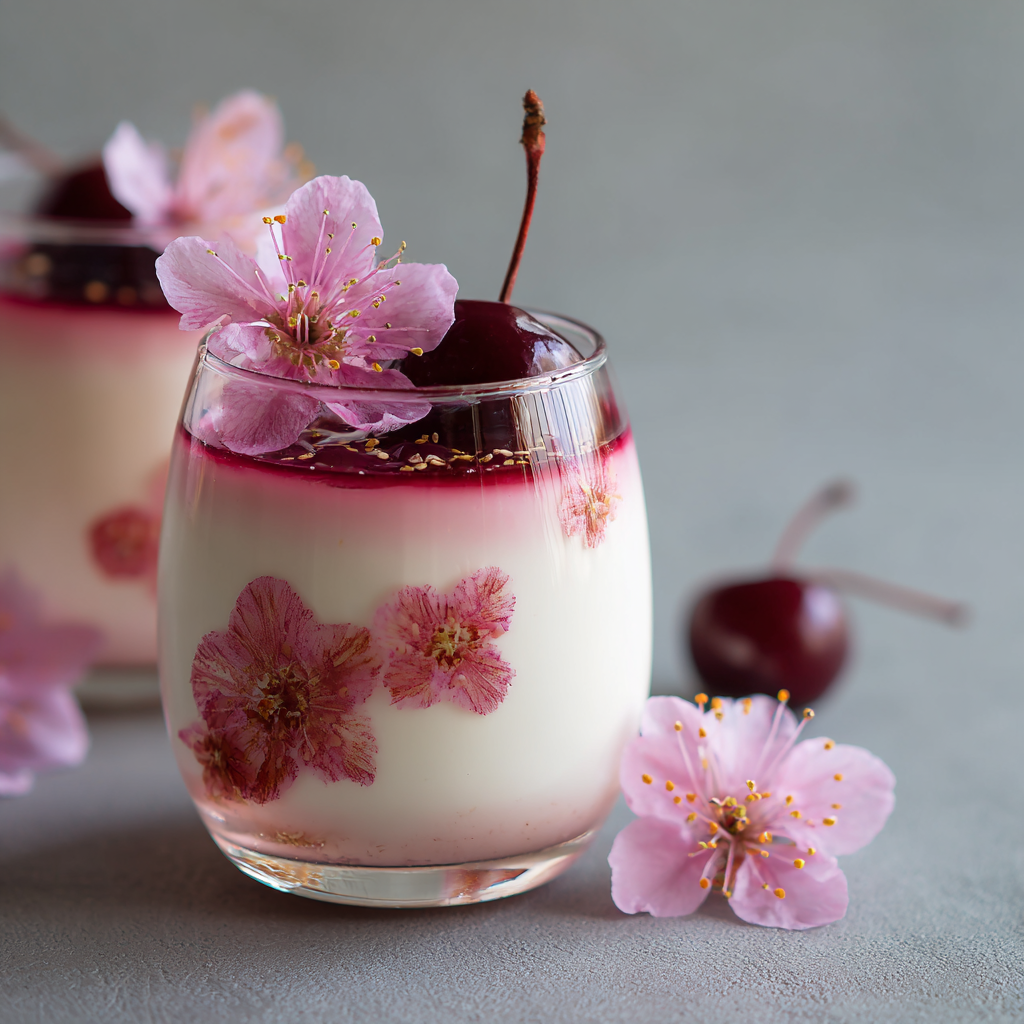 Cherry Blossom Yogurt Mousse Recipe - Recipe Image
