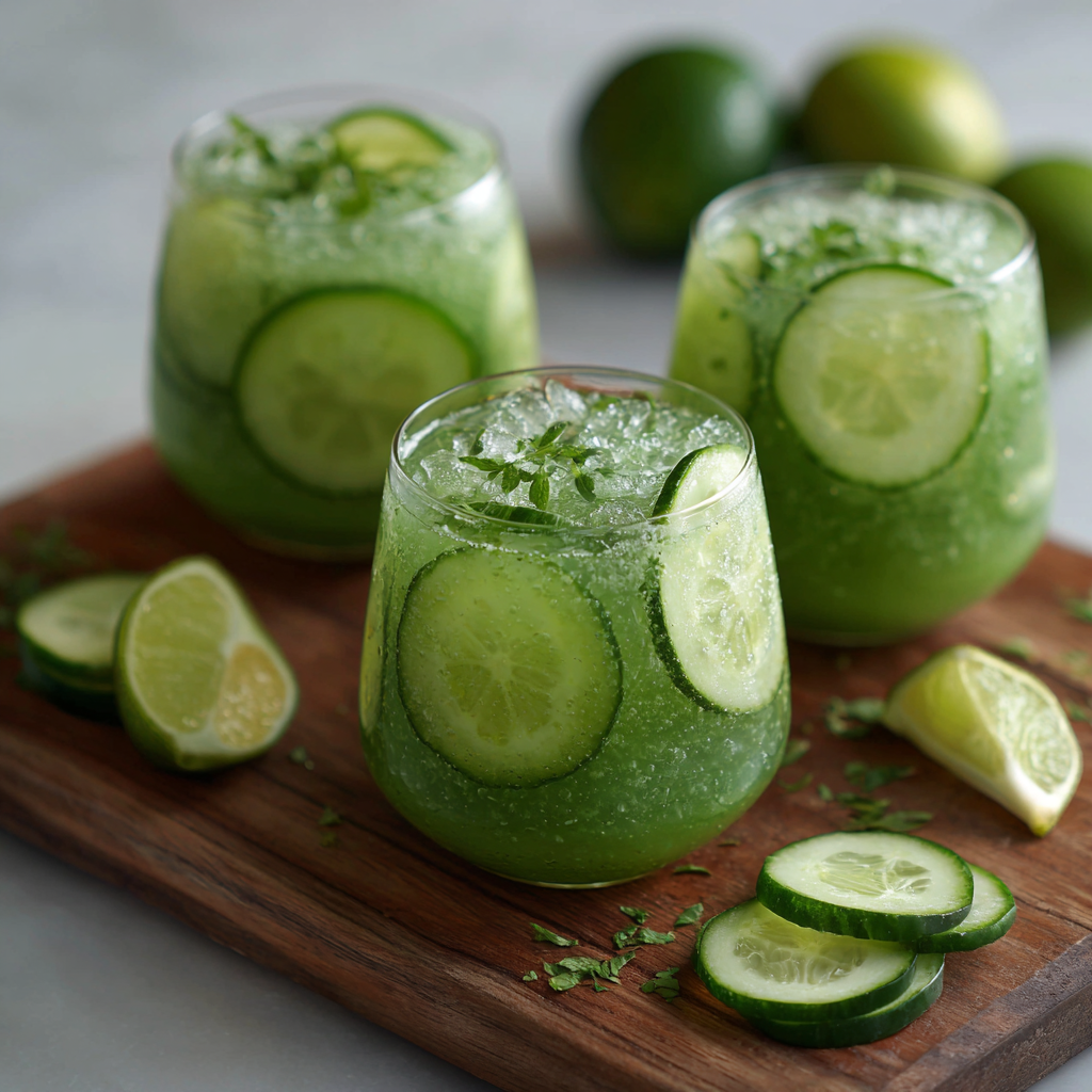 Cucumber Lime Refresh Cups Recipe - Recipe Image