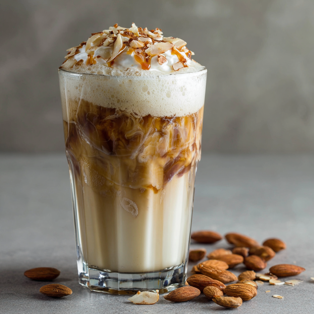 Iced Caramel Almond Latte Recipe - Recipe Image