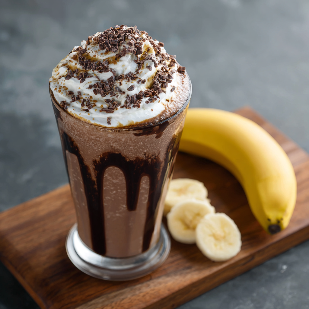 Chocolate Banana Ice Shake Recipe - Recipe Image