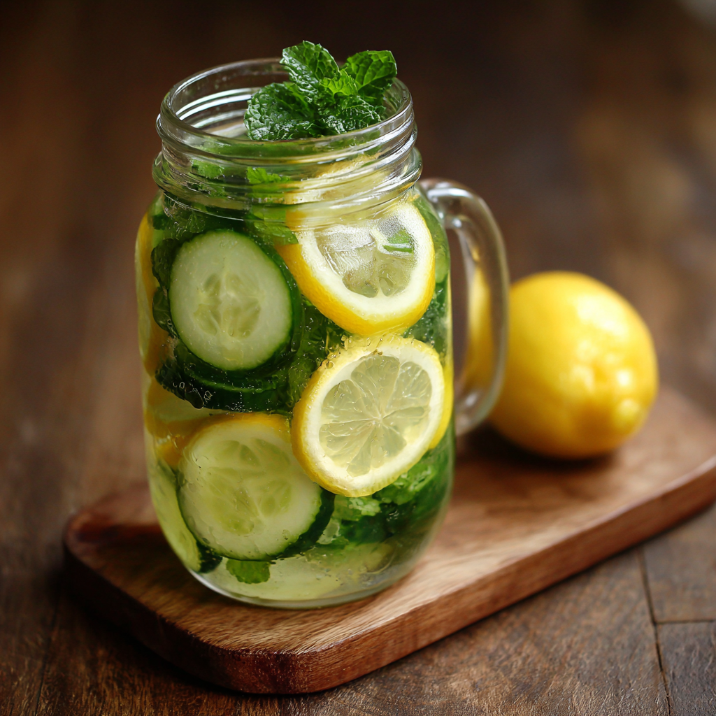 Lemon Cucumber Detox Water Recipe 3 Lemon Cucumber Detox Water Recipe - Recipe Image