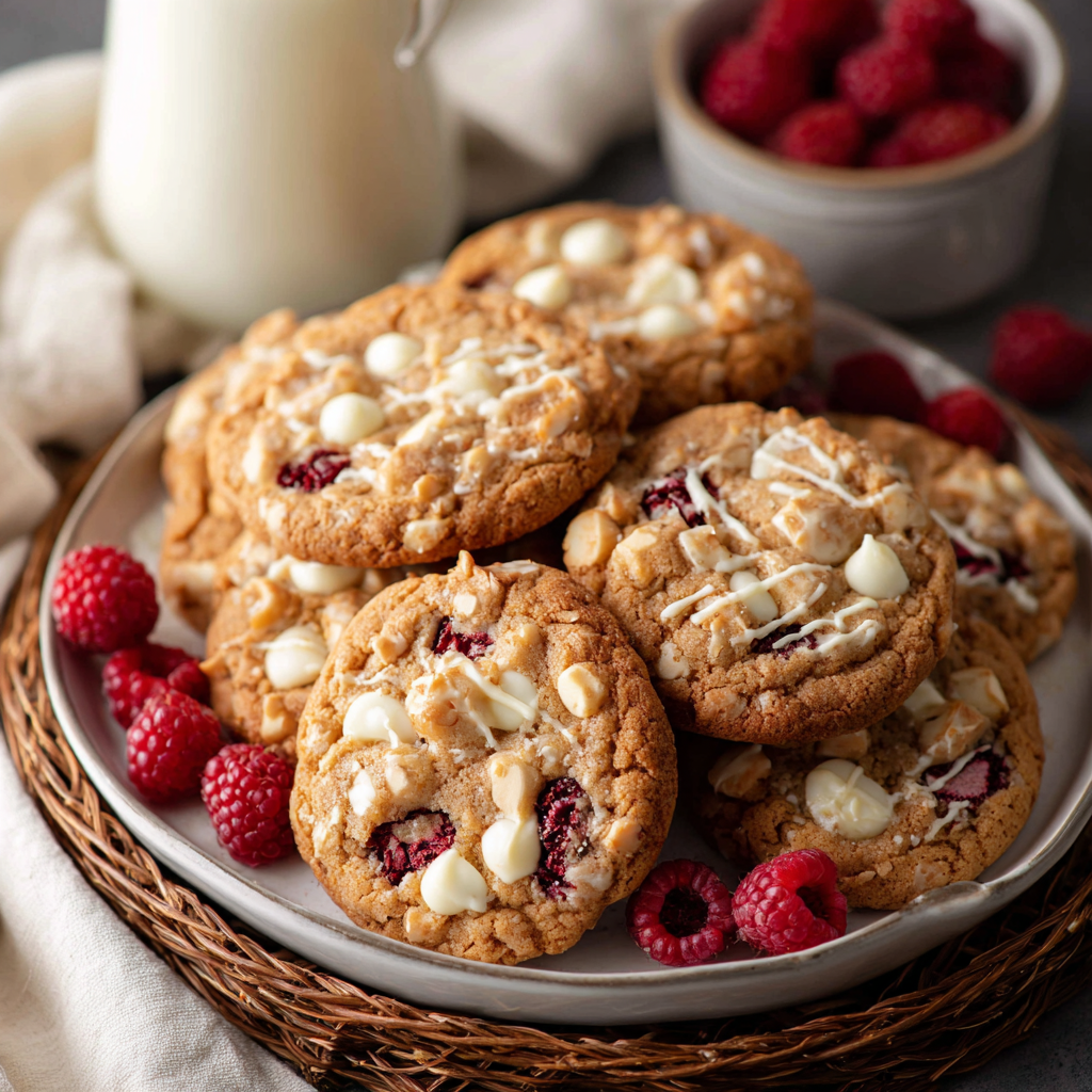 White Chocolate Raspberry Crumble Cookies Recipe 2 White Chocolate Raspberry Crumble Cookies Recipe - Recipe Image