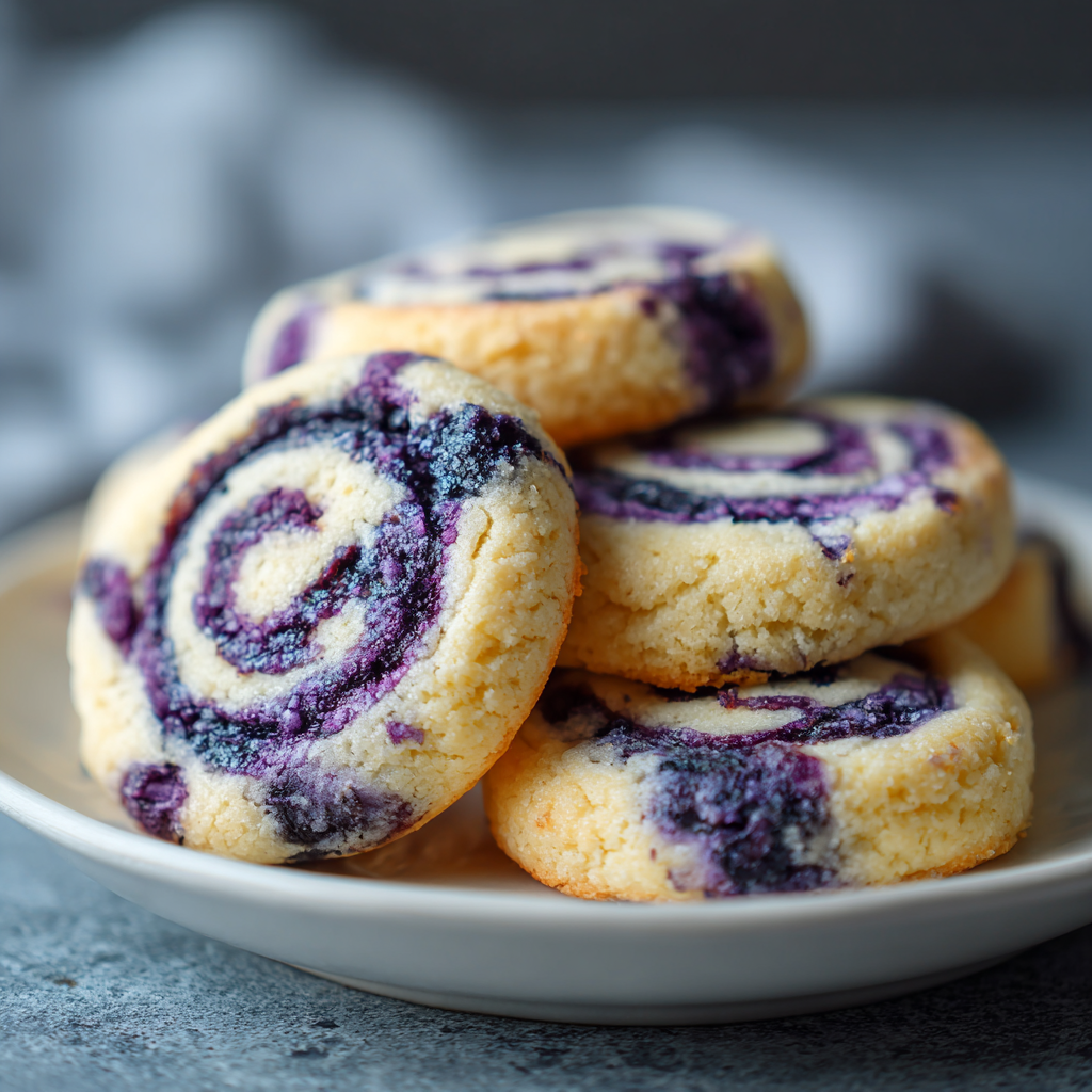 Blueberry Cream Cheese Swirl Cookies Recipe - Recipe Image