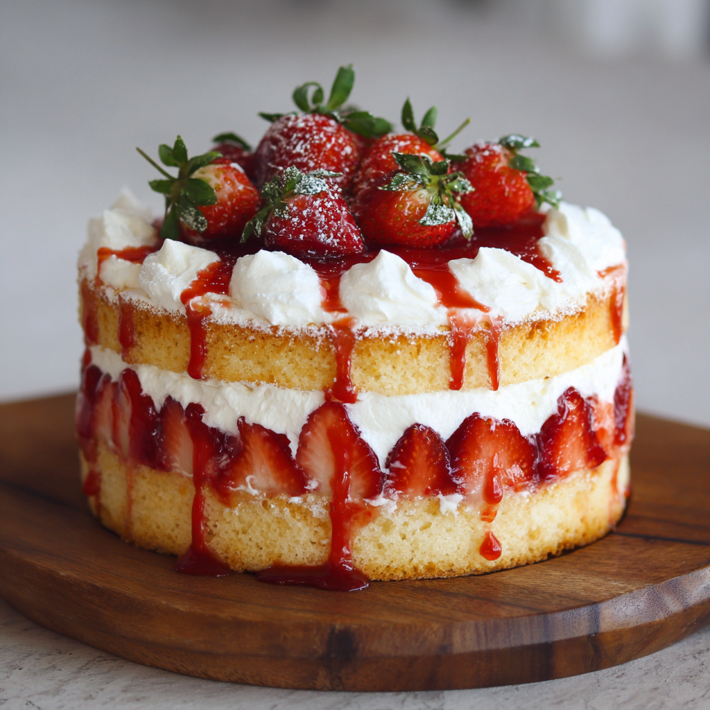 Strawberry Cake Recipe - Recipe Image