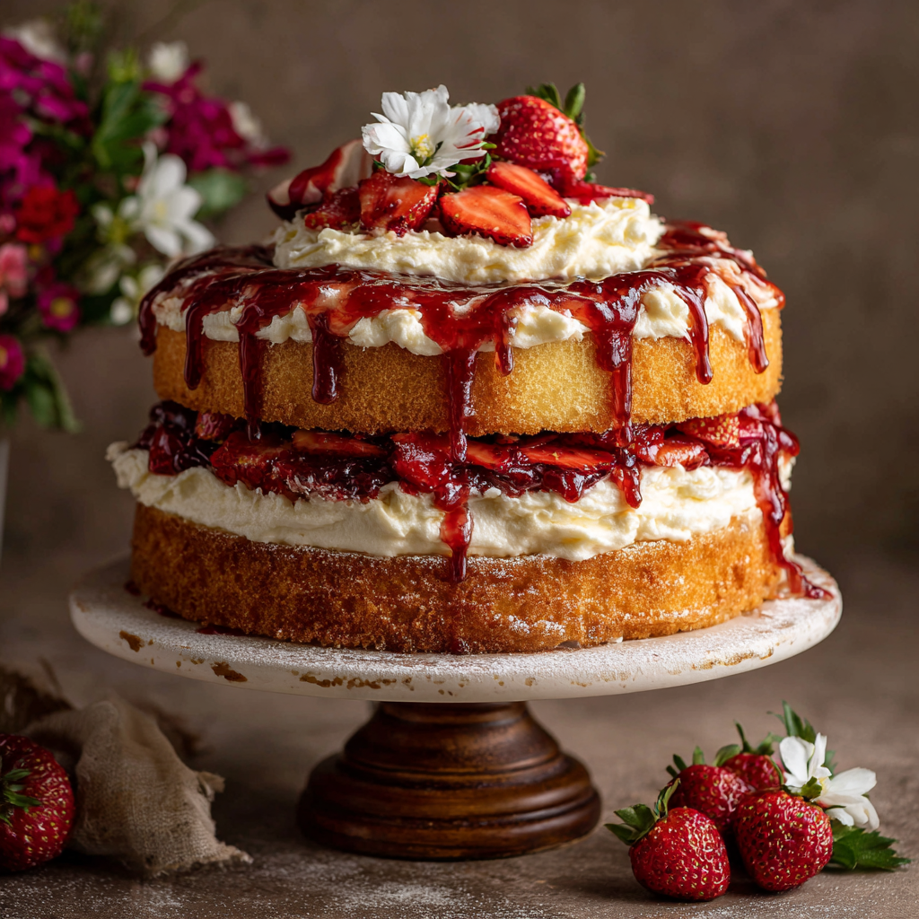 Strawberry Cake Recipe - Recipe Image