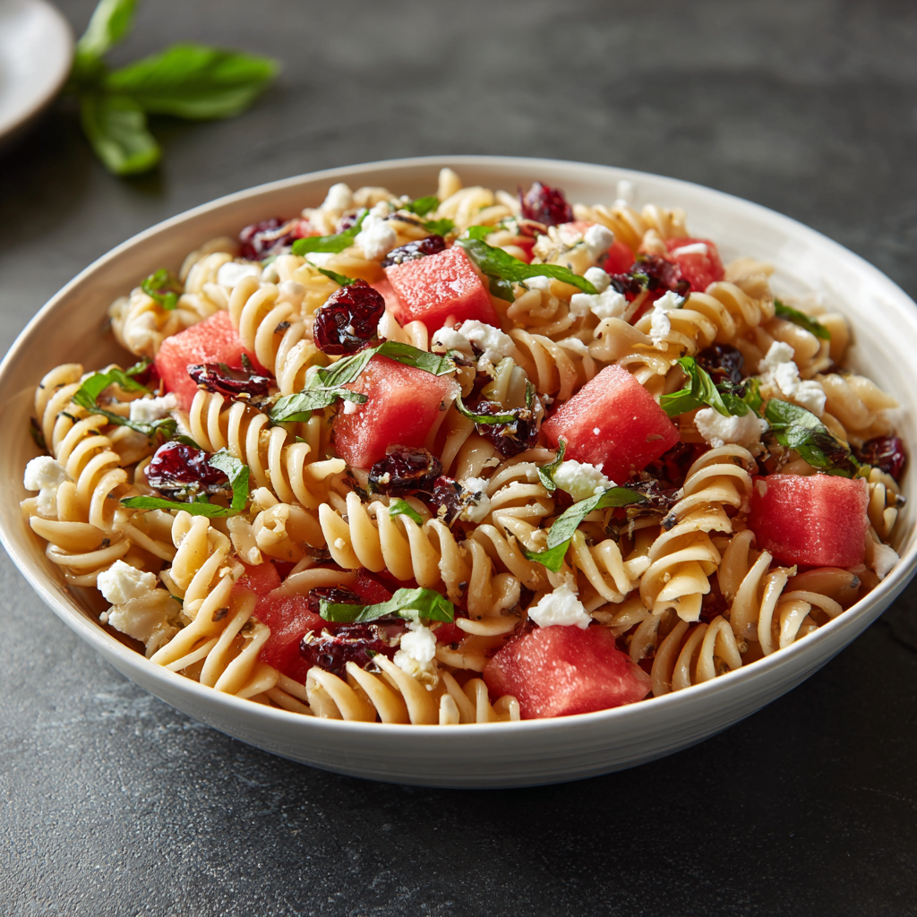 Watermelon Cranberry Pasta Salad Recipe - Recipe Image