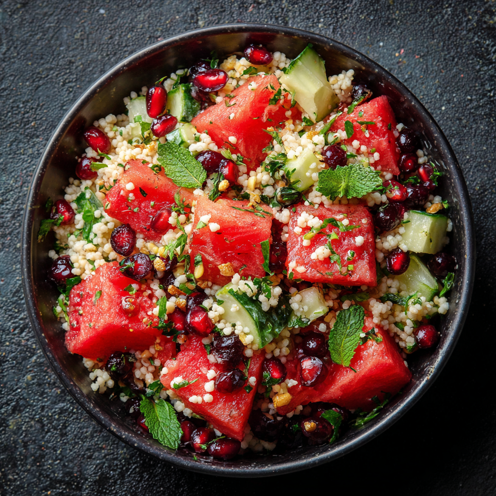 Watermelon Cranberry Couscous Salad Recipe - Recipe Image