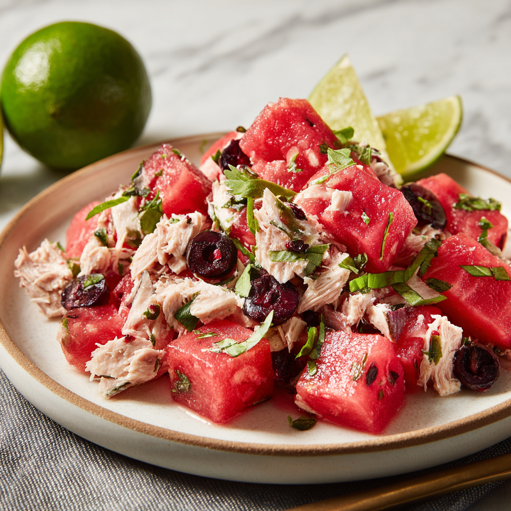 Watermelon Cranberry Tuna Salad Recipe - Recipe Image