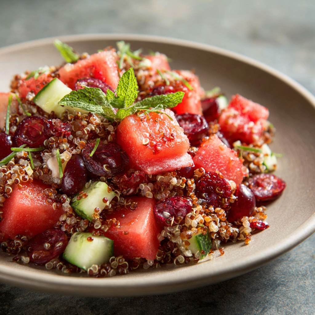 Watermelon Cranberry Quinoa Salad Recipe - Recipe Image