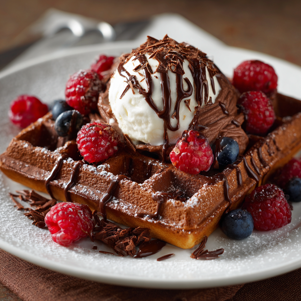 Chocolate Waffles Recipe - Recipe Image