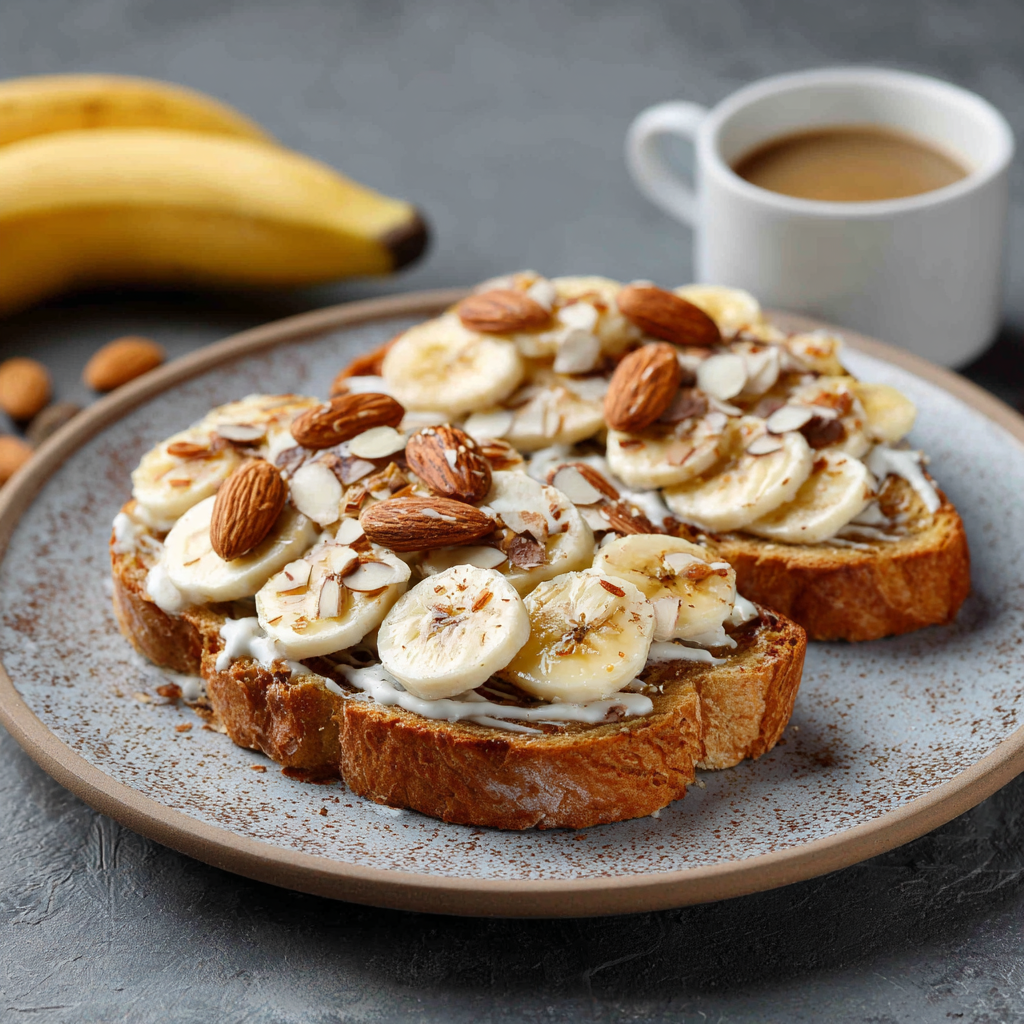 Banana Almond Toast Recipe - Recipe Image