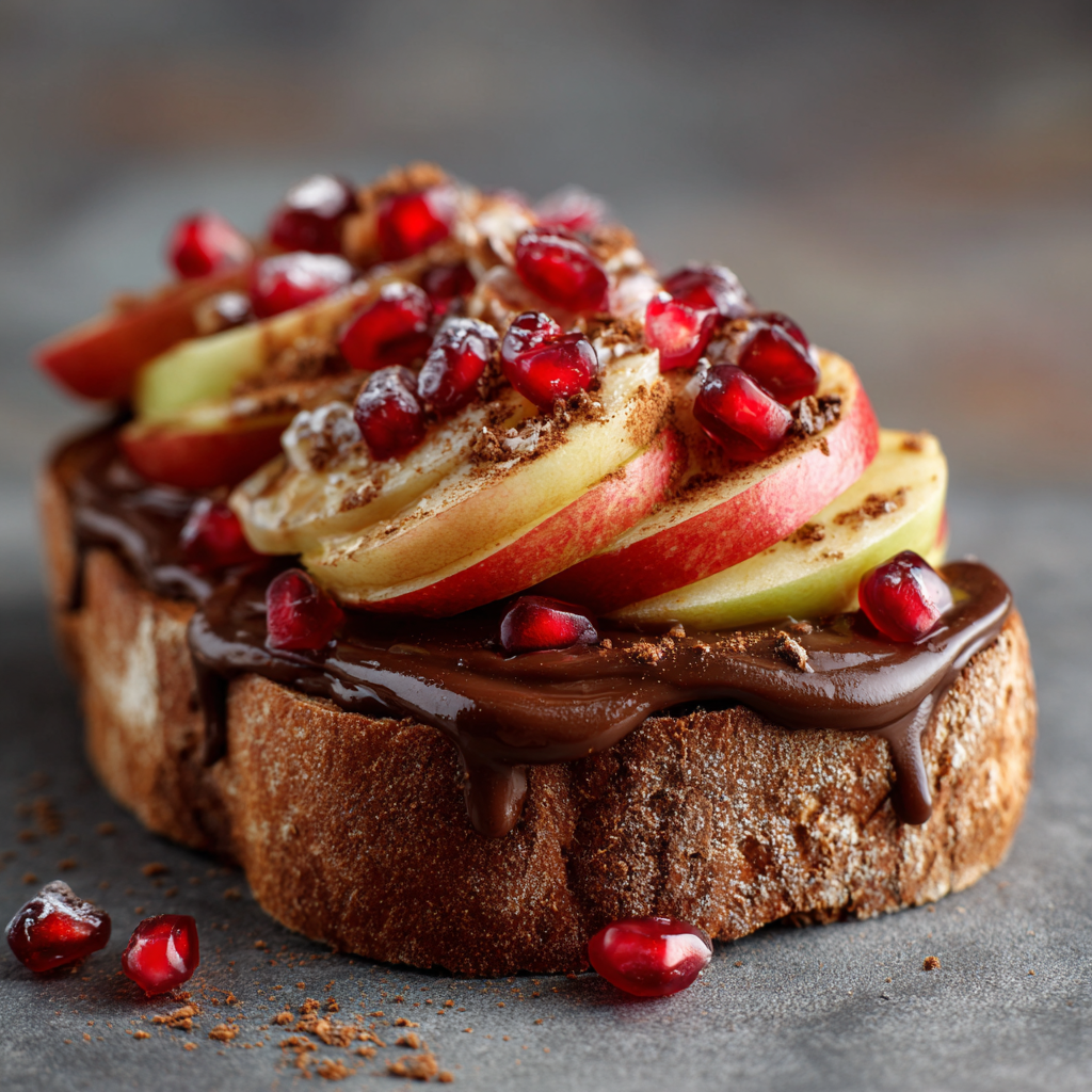 Chocolate Apple Toast Recipe - Recipe Image