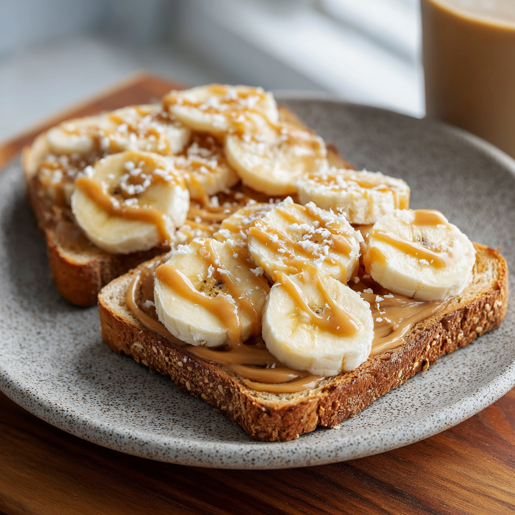 Peanut Butter Banana Toast Recipe - Recipe Image