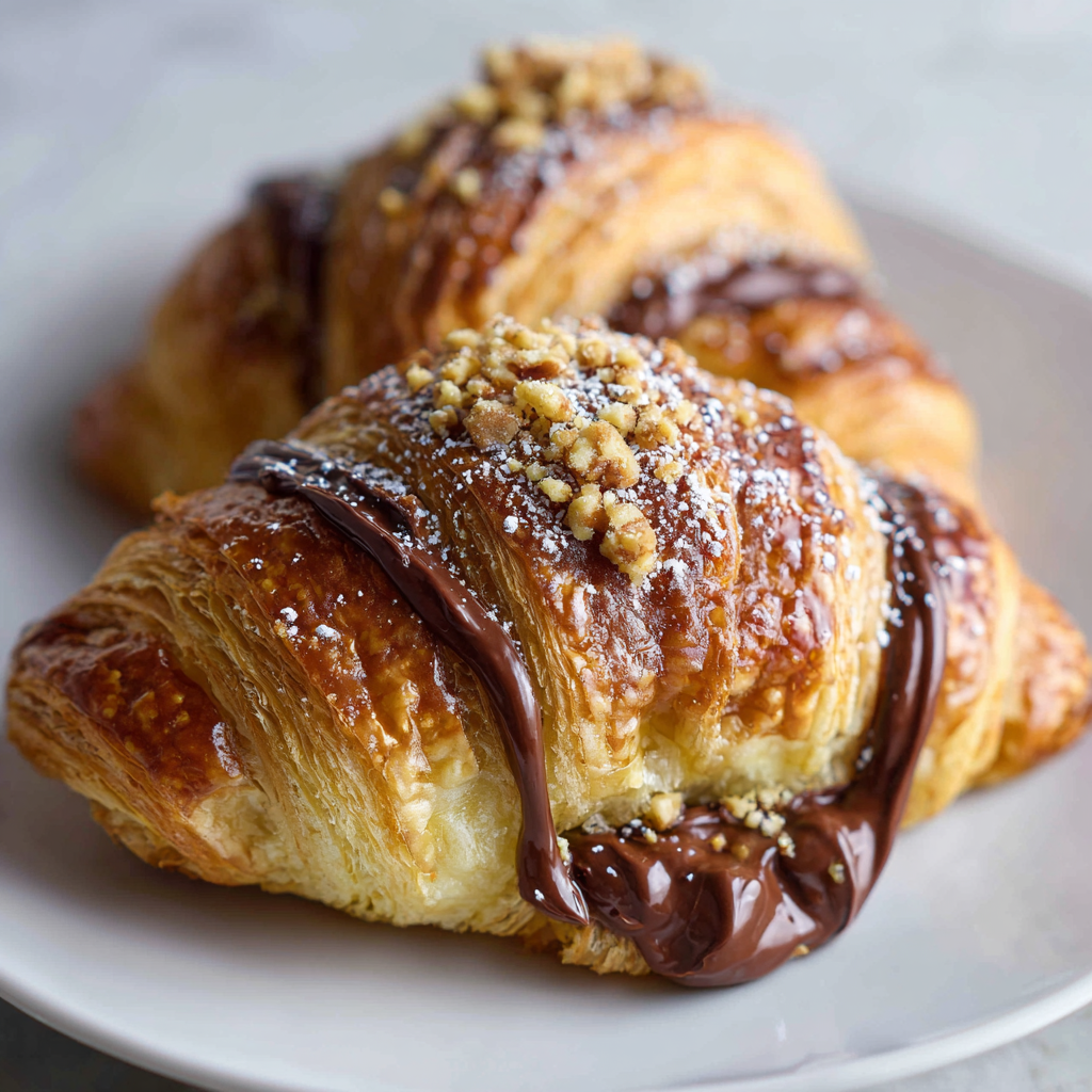 Nutella Stuffed Croissant Recipe - Recipe Image
